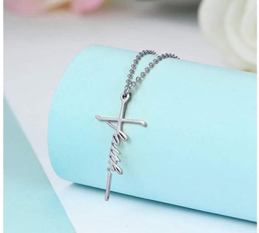 Faith Cross Necklace for Hope and Love Pendant